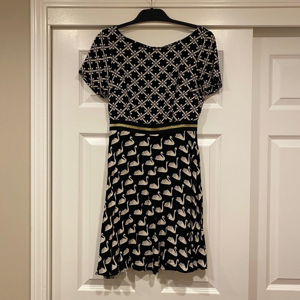 Maeve by Anthropologie Swan Mixed-Print Dress